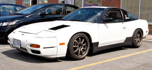 The hood mods on this 240 were pretty smart.