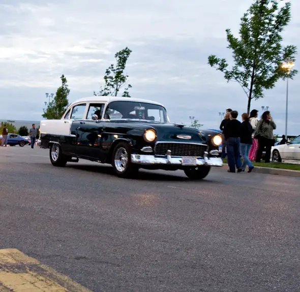 These 50s era Chevy's are classic Two Lane Black Top anyone?