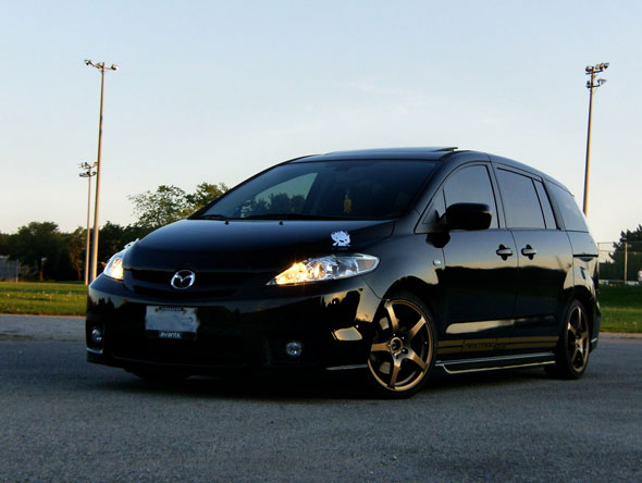 mazda5 Mazda5s are also another popular platform being a large 3 after all, this one looks a bit different these days