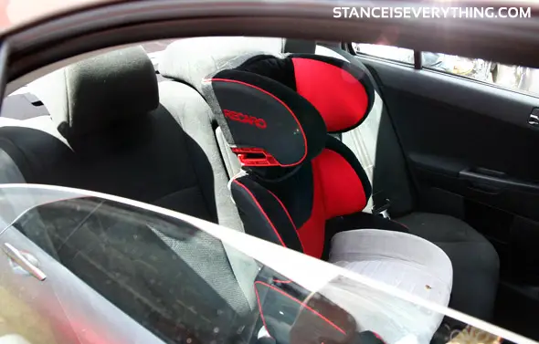 babyseat This Recaro baby seat belonged to an Evo X owner
