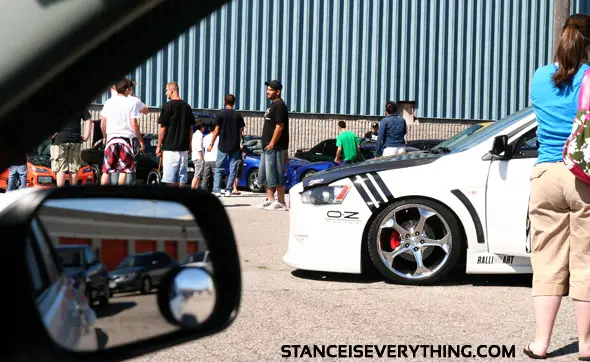 runawaycar The eclipse hand brake failed and it rolled into the p5 which was pushed into the wall