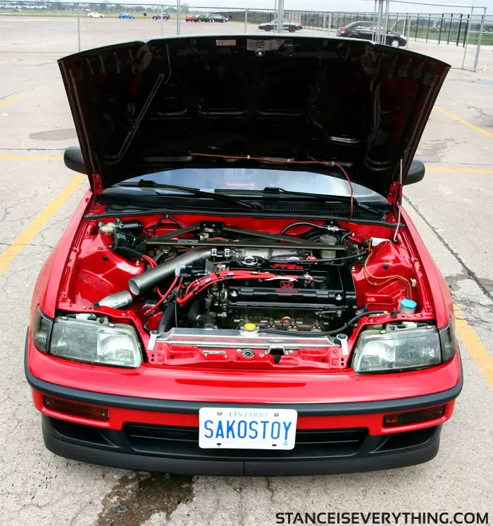 The engine bay was nice too, but whats with the 2 piece intake?