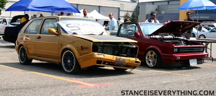 sourcecars The source brought out a smashed mk2 golf and a clean cabby