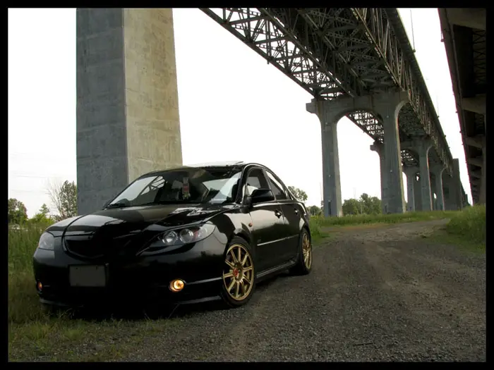 mk Mazda 3 owners are starting to play the one brands trash came as well, STI BBS wheels
