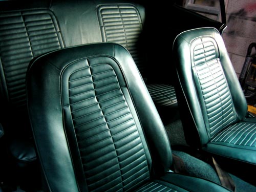 seats Freshly redone seats.