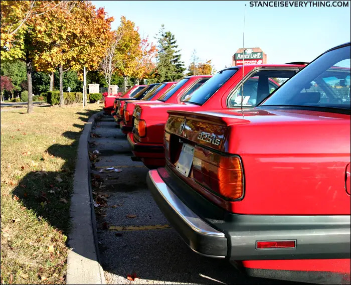 For whatever reason every e30 meet has a disproportionate amount of red e30s