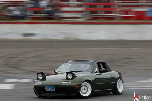 Miatas are really at home on grip courses too but drifting shots are more exciting