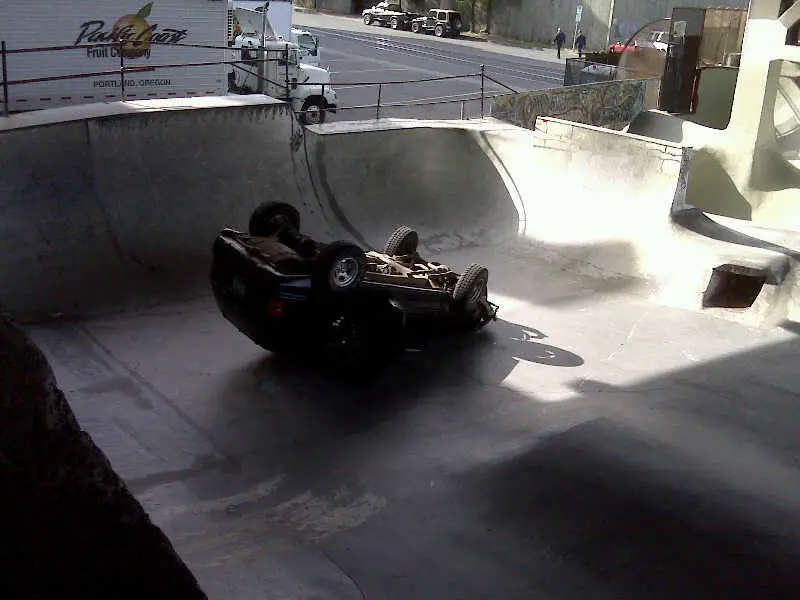 parkflipped3 Without knowing the layout of Burnside it seems impossible for anyone to end up in a situation like this and yet...