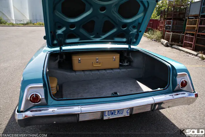 trunkluggage The trunk in full steal mode with the air ride setup neatly tucked away