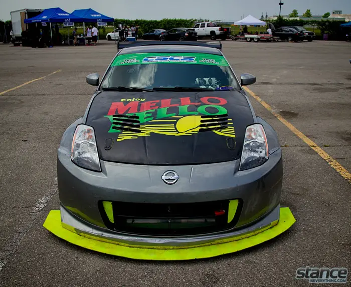 cscs_2013_grand_bend_beach_burnout_370z_mello_yello