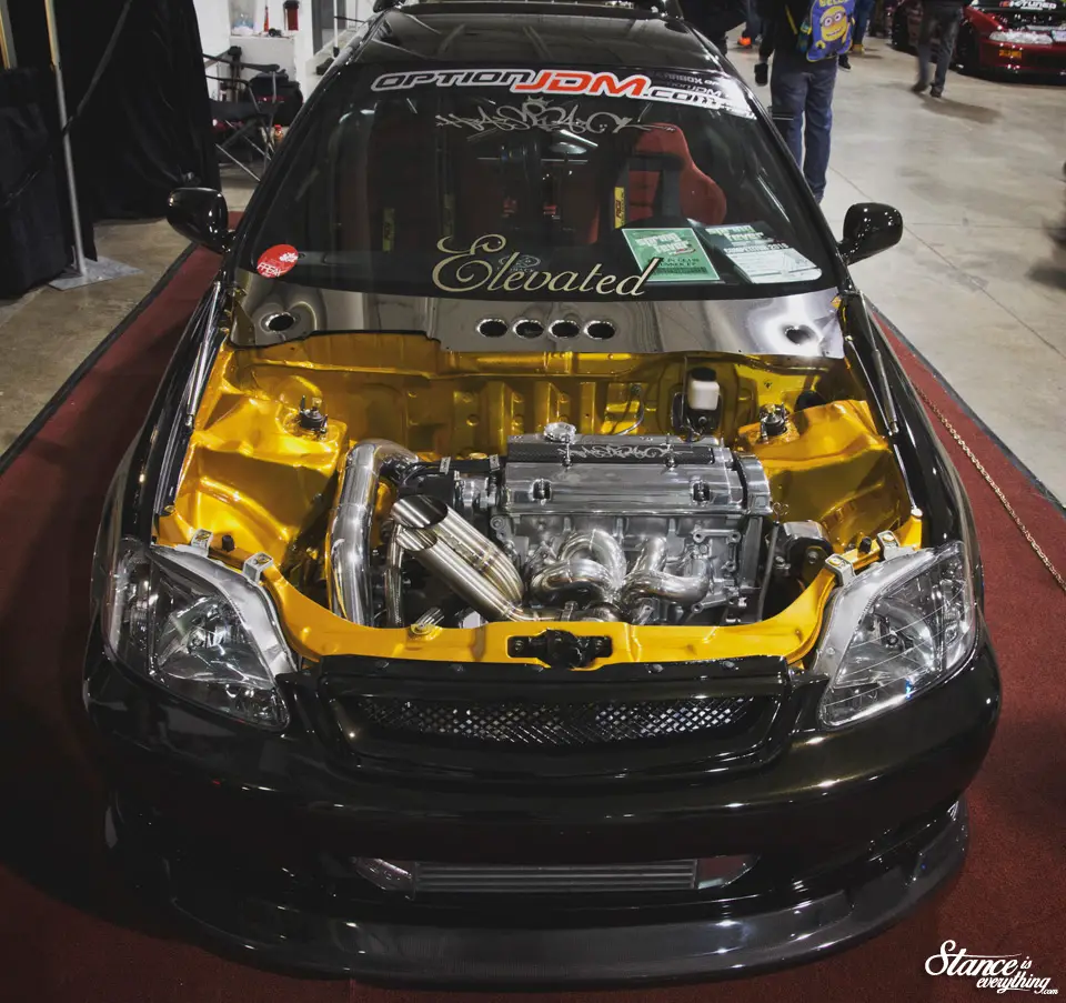 As always Elevated showed well with their group of well built Hondas including Brian's turbo H22 Civic