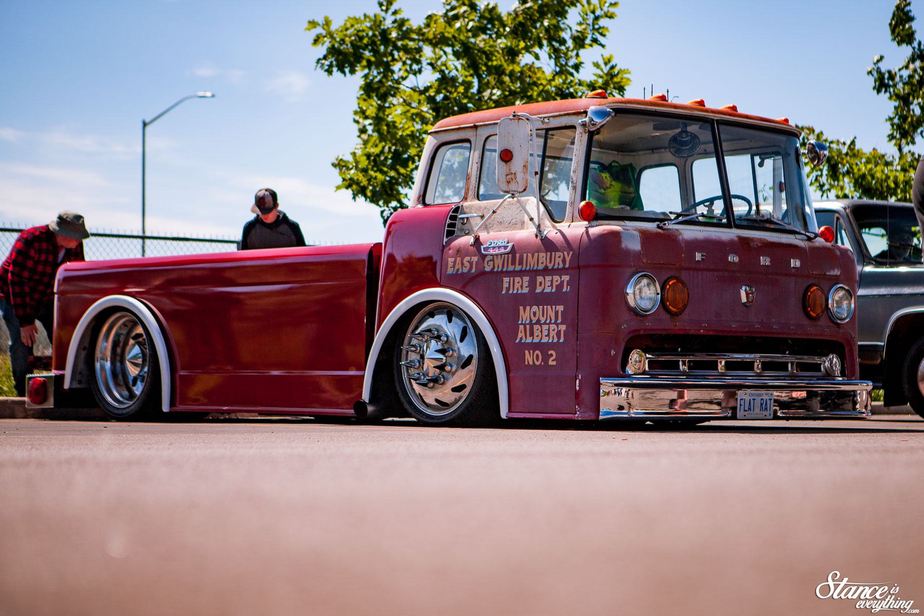 Flat Rat: A Slammed1950 Ford COE Firetruck On Air